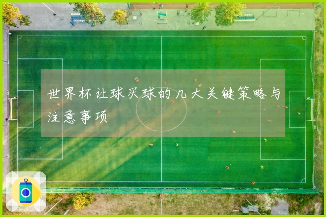 世界杯让球买球的几大关键策略与注意事项